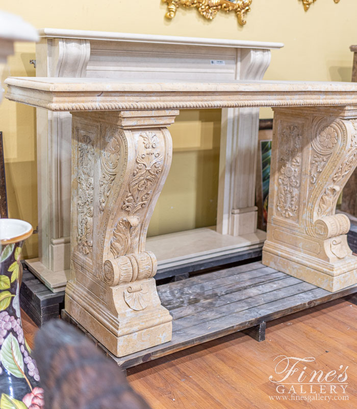 Marble Tables  - Ornate Marble Side Table - MT-183