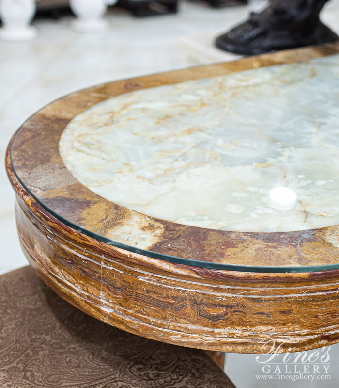 Marble Tables  - Custom Onyx Office Table - MT-261