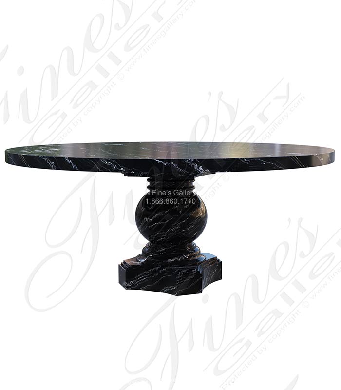 Marble Tables  - Contemporary Dining Table In Tropical Storm Marble - MT-285