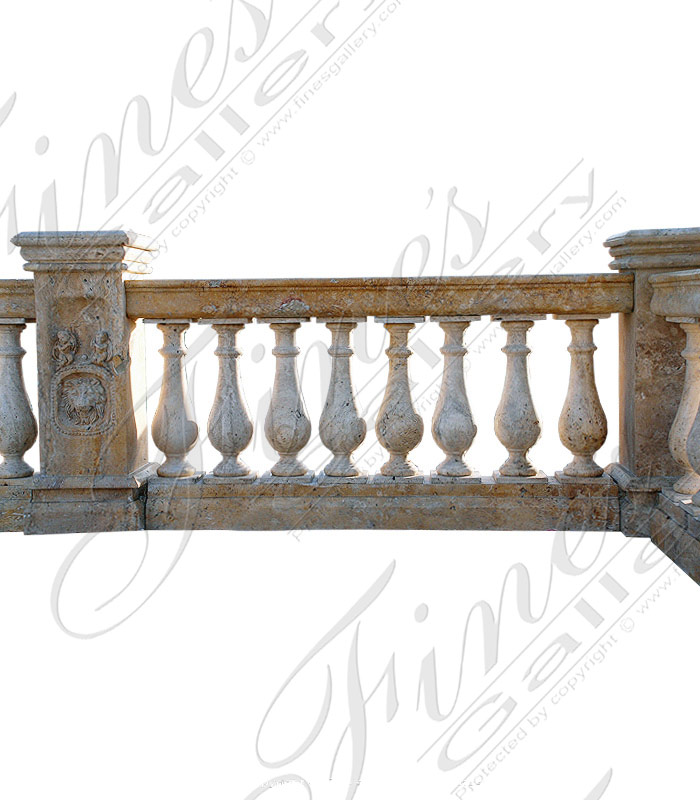 Beige Travertine Balustrade Sy