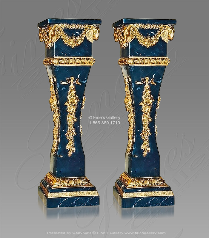 Decorative Bronze and Marble Pedestal