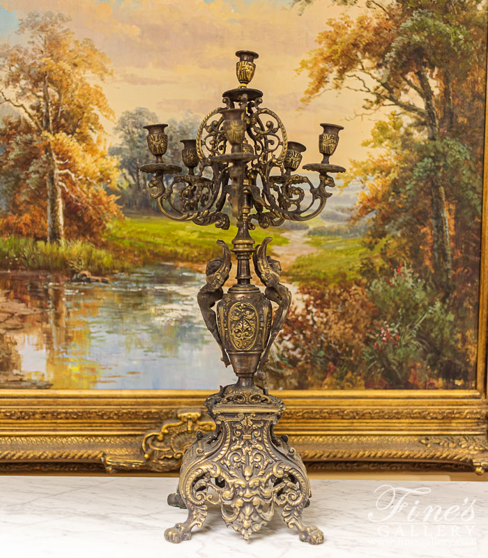 Ornate Classic Bronze Candelabra