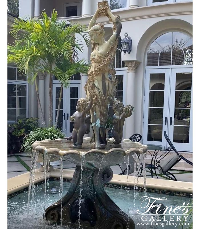 Antique Patina Bronze Fountain