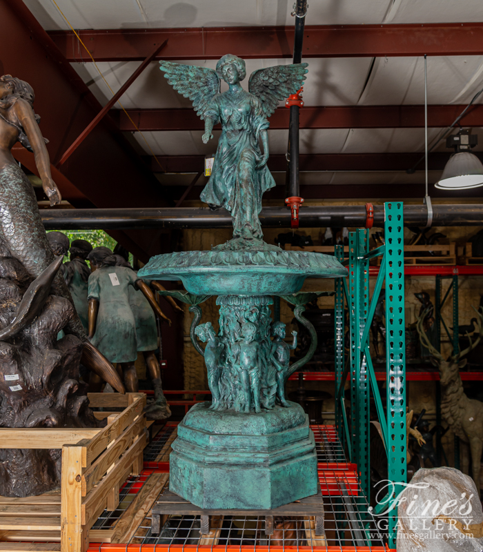 Female Angel Bronze Fountain