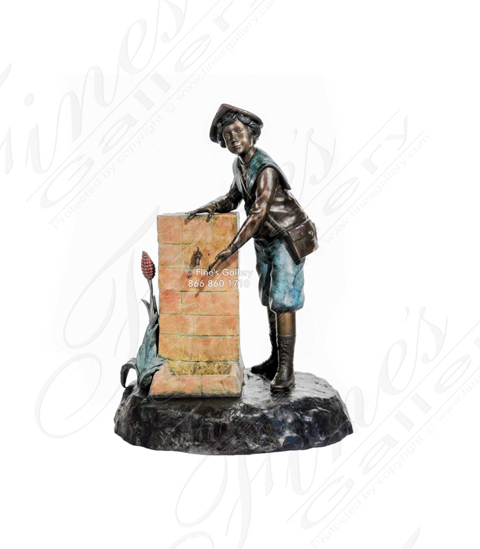 Colonial Boy Bronze Fountain