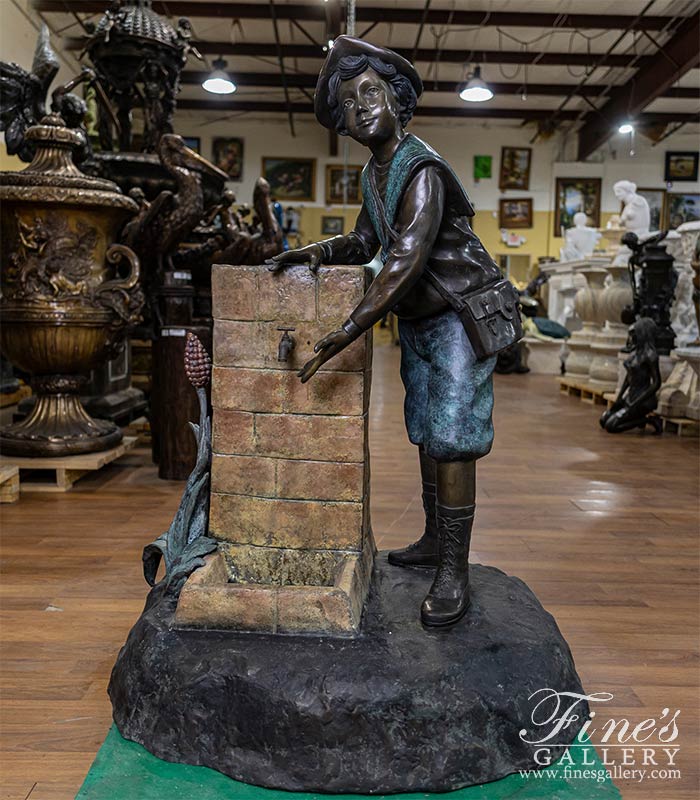 Colonial Boy Bronze Fountain