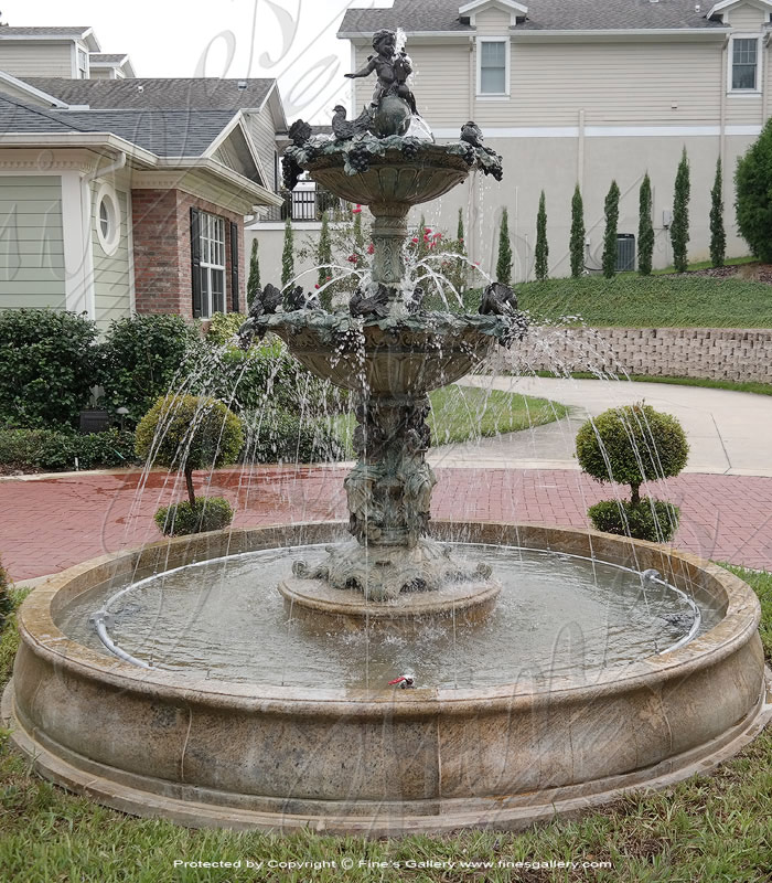 Bronze Fountain with Cherubs & Angels
