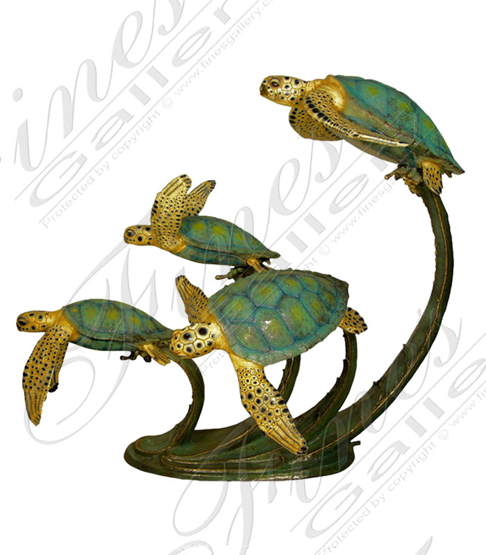 Bronze Sea Turtle Fountain