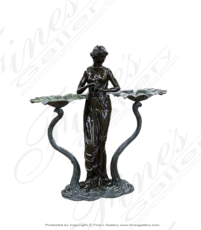Enchanted Lily Sprite Bronze Fountain
