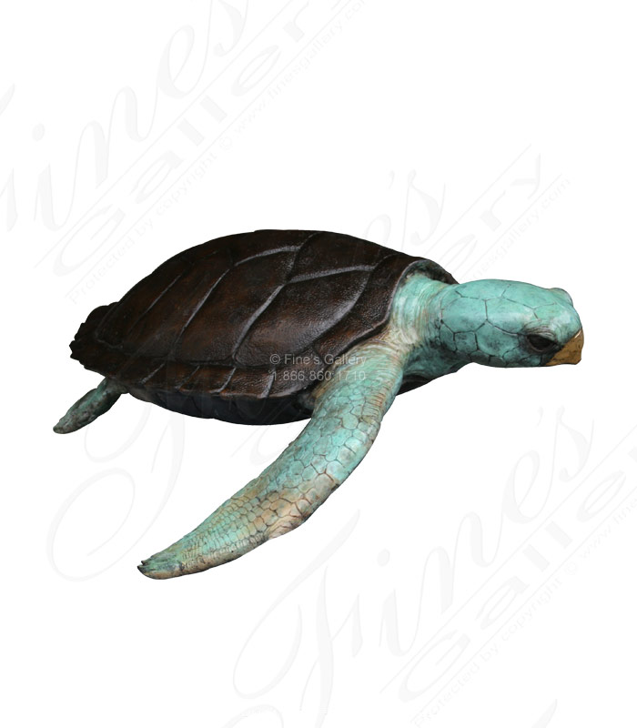 Bronze Sea Turtle Fountain