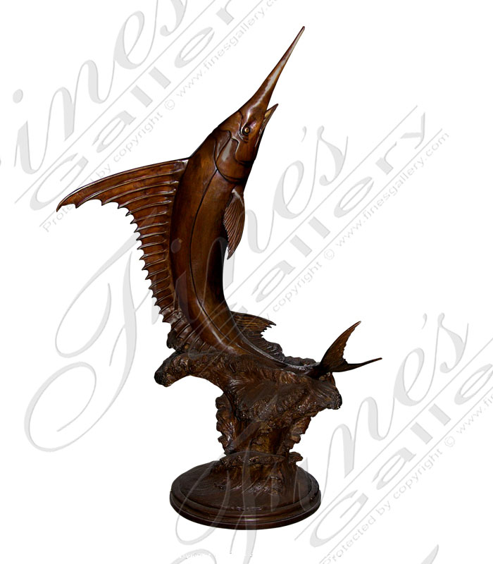 Bronze Marlin Fountain