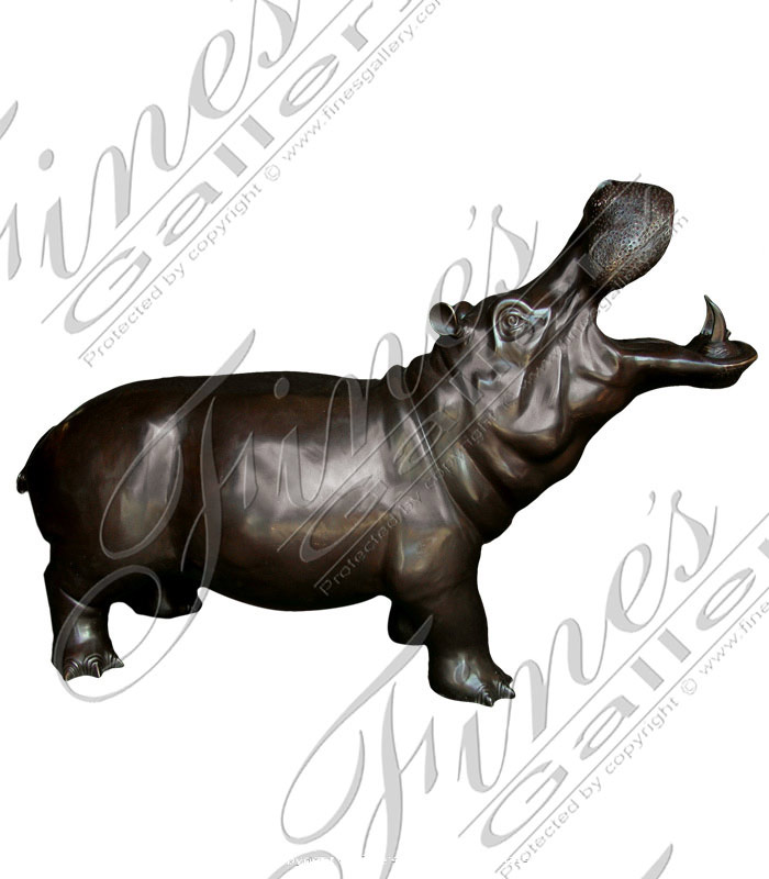 Bronze Hippo Fountain