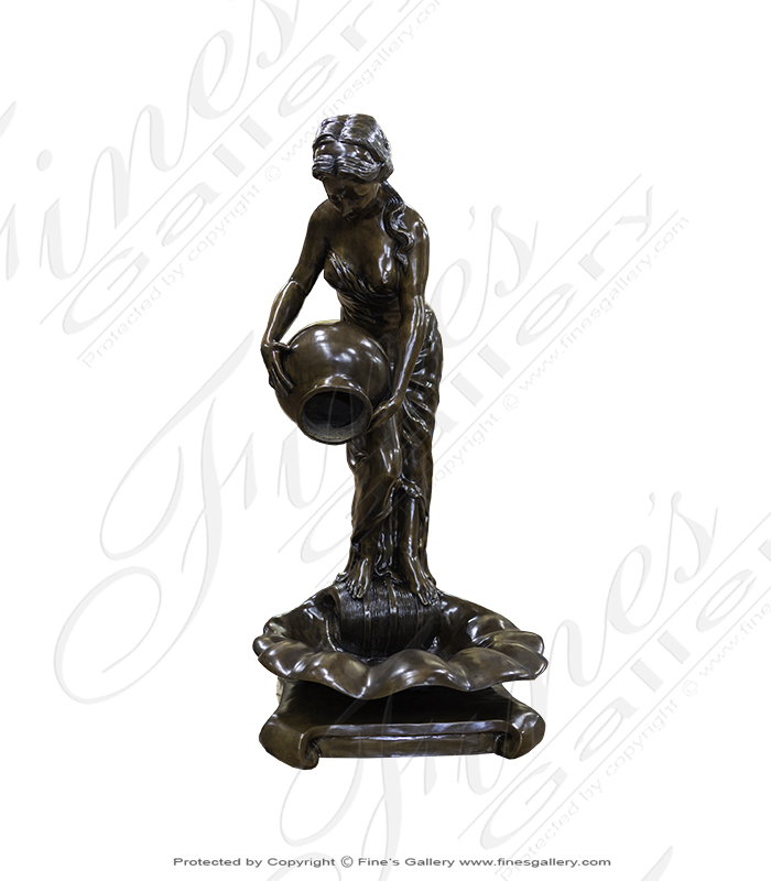 Lady Pouring Water Bronze Fountain