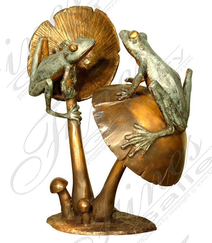 Natural Frogs Bronze Fountain