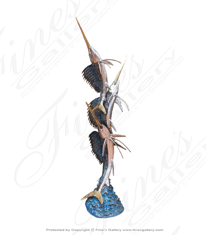 96 Inch Three Sailfish Fountain