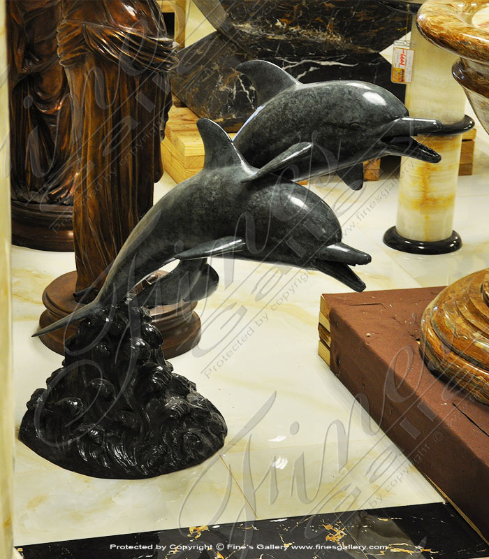 Bronze Dolphin Pair Fountain
