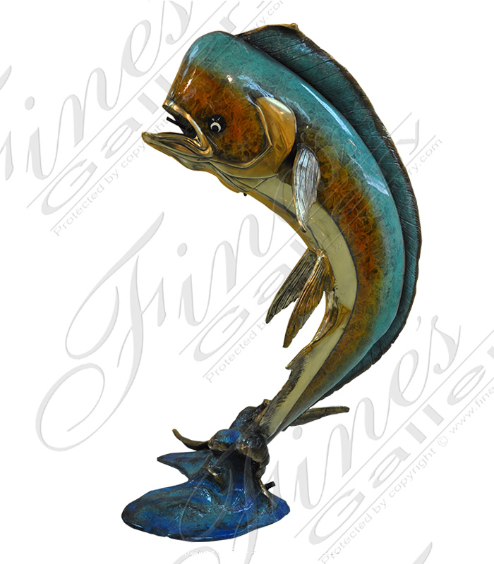 Bronze Mahi Mahi Enamel Finish