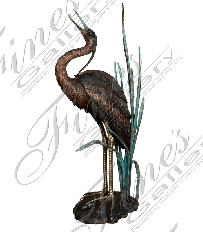 Bronze Heron Fountain