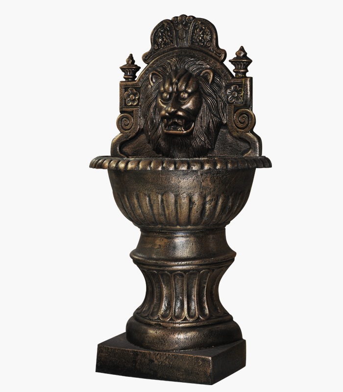 Cast Iron Lion Wall Fountain