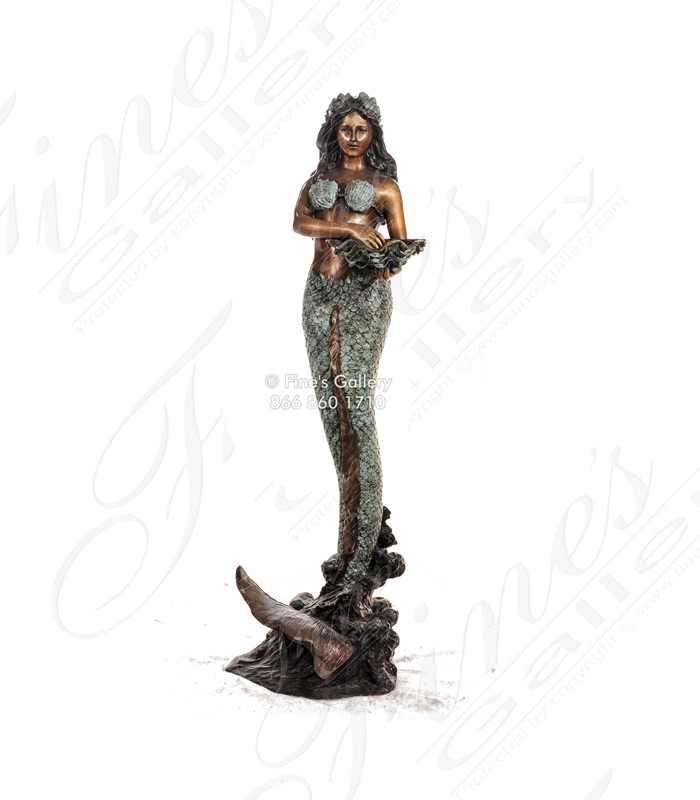 Bronze Mermaid Fountain