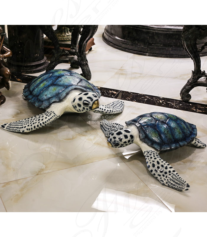 Bronze Sea Turtle Fountain ( pair )