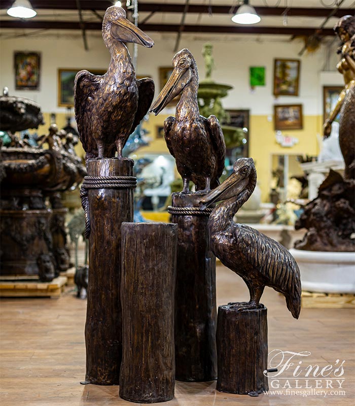 Set of Bronze Pelicans