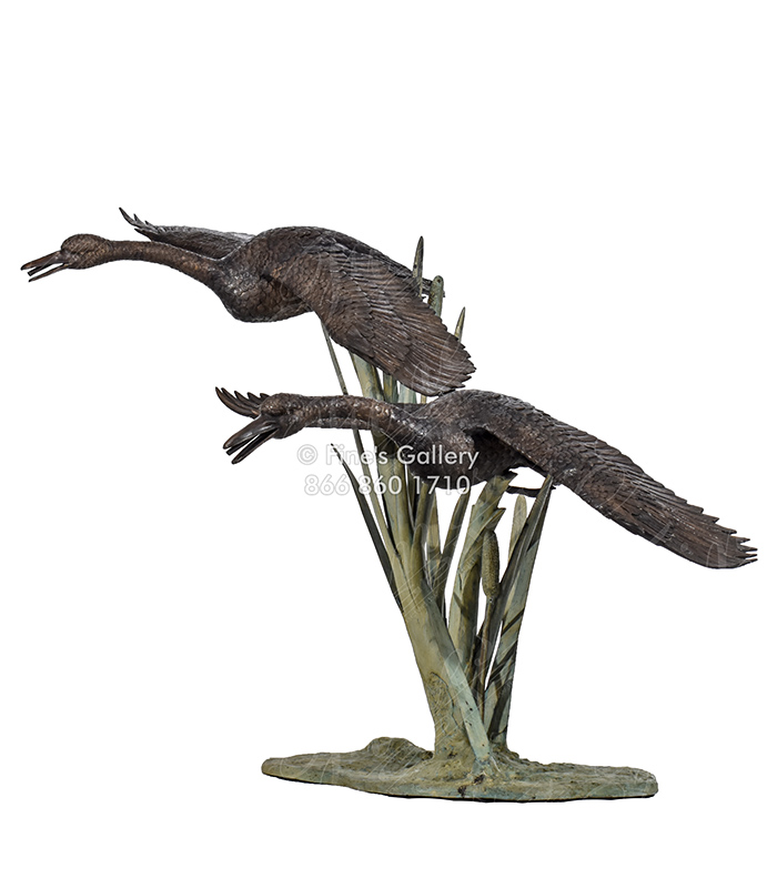 Low Flying Ducks in Bronze