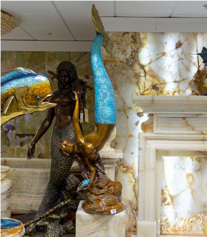 Bronze Mermaid Water Fountain 
