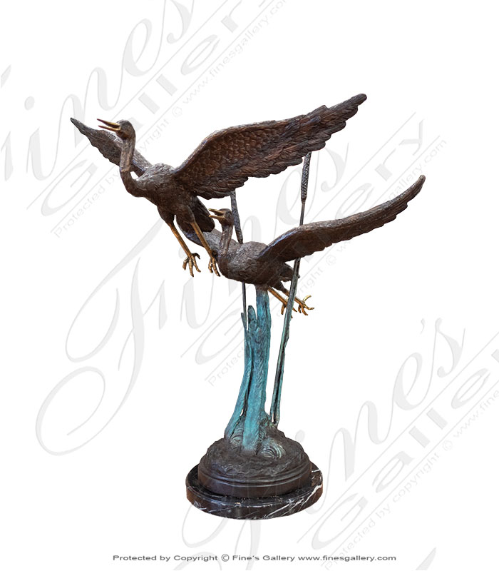 Birds in Flight Bronze Fountain