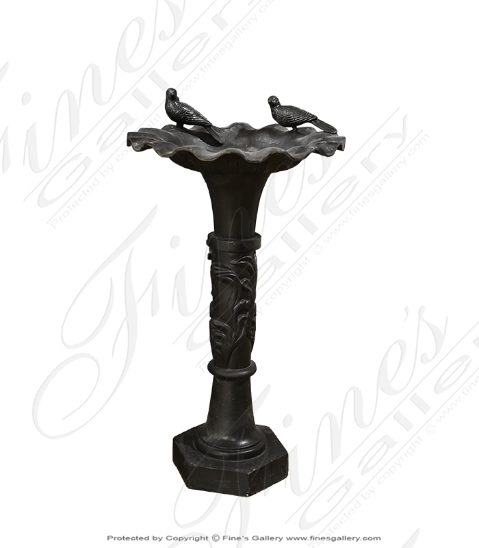 Bronze Finish - Cast Iron Birdbath