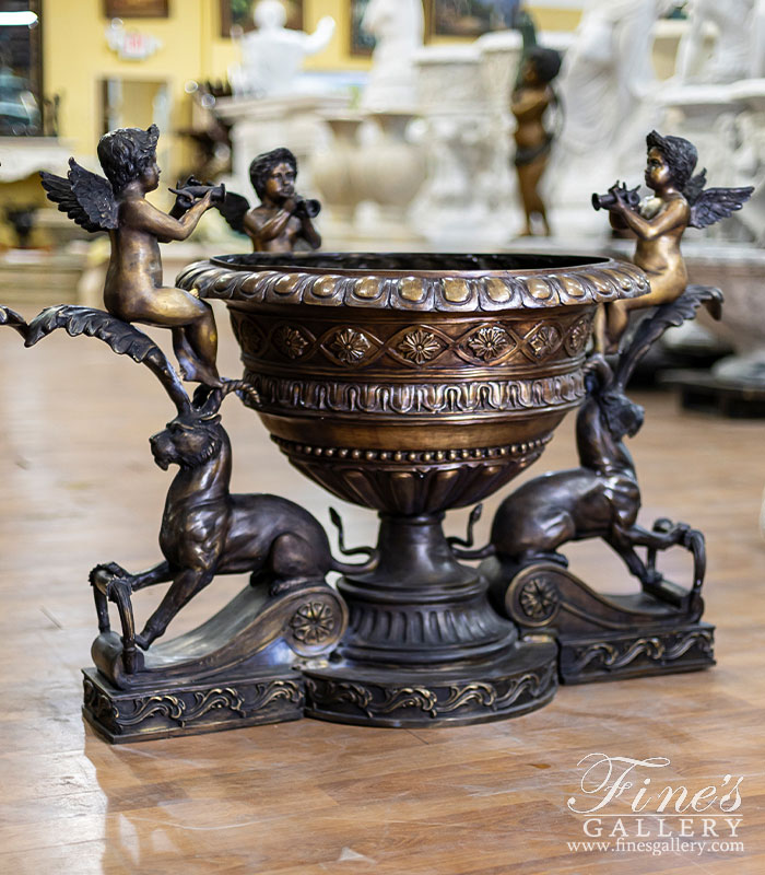 Bronze Mythical Cherub Planter