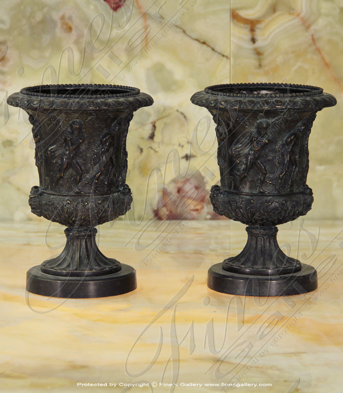 Table Top Bronze Urns