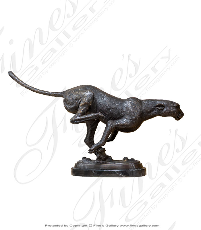 Bronze Cheetah Statue