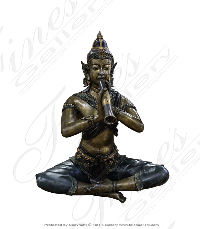 Krishna playing the Venu Bronze Statue