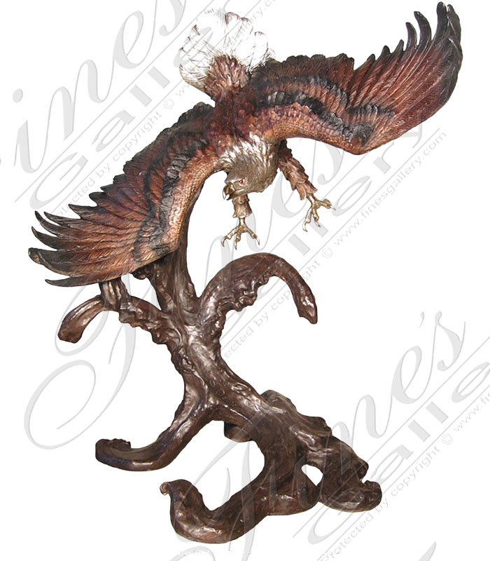 Bronze Bird of Prey Statue