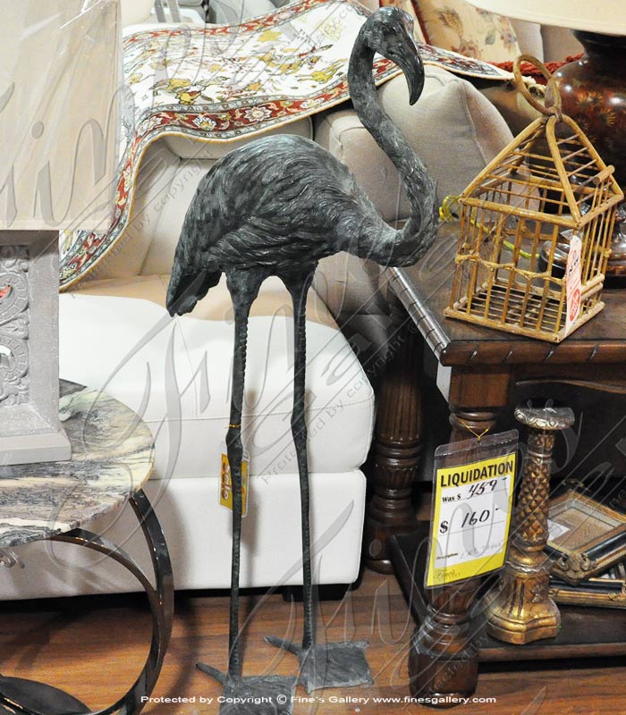 Bronze Flamingo Statue