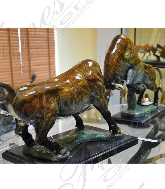 Bronze Bull Fight Statue Set