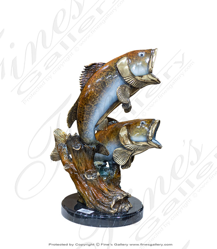 Bronze Fish Statue - Bass