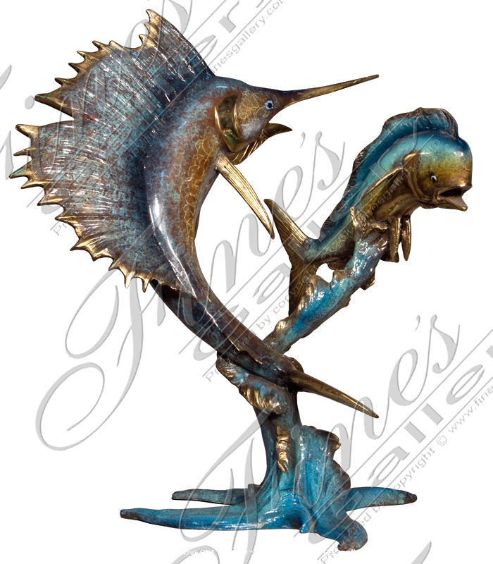Sailfish & Mahi Mahi Bronze Statue