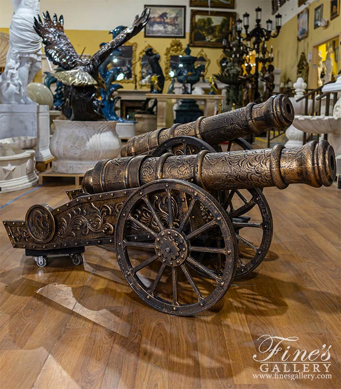 Cast Iron Cannon Pair