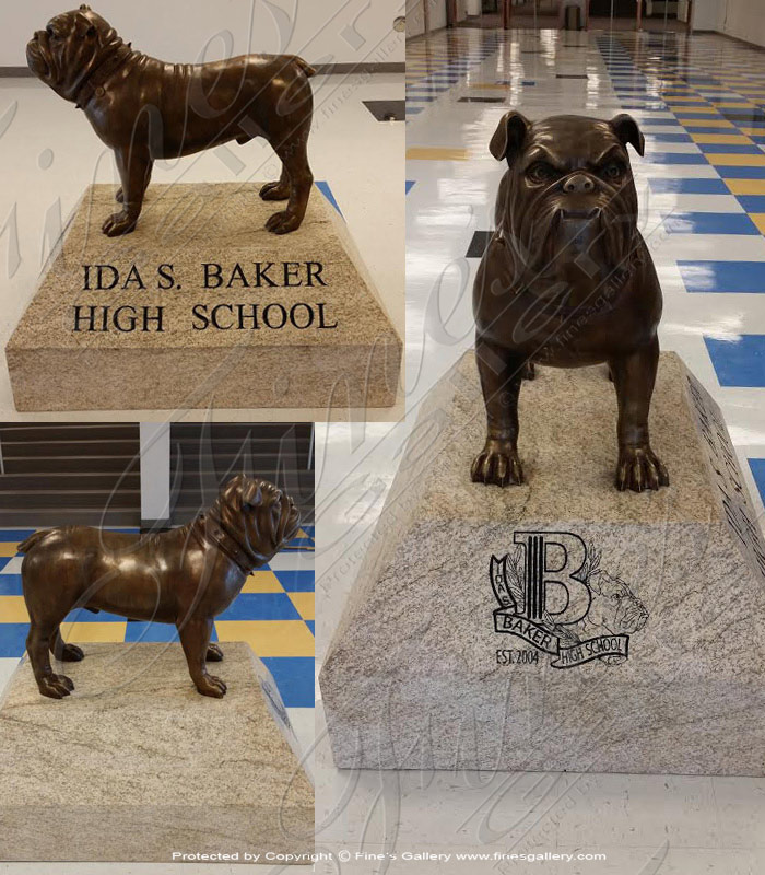 Bronze Bulldog Statue