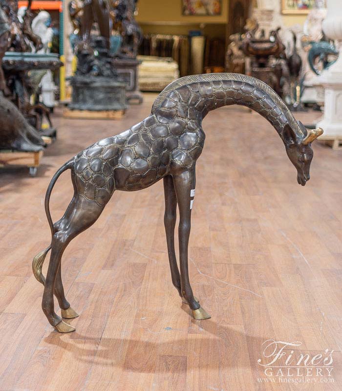 Bronze Giraffe Scupture