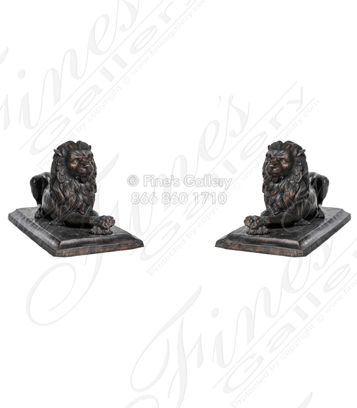 Bronze Lion Sculptures