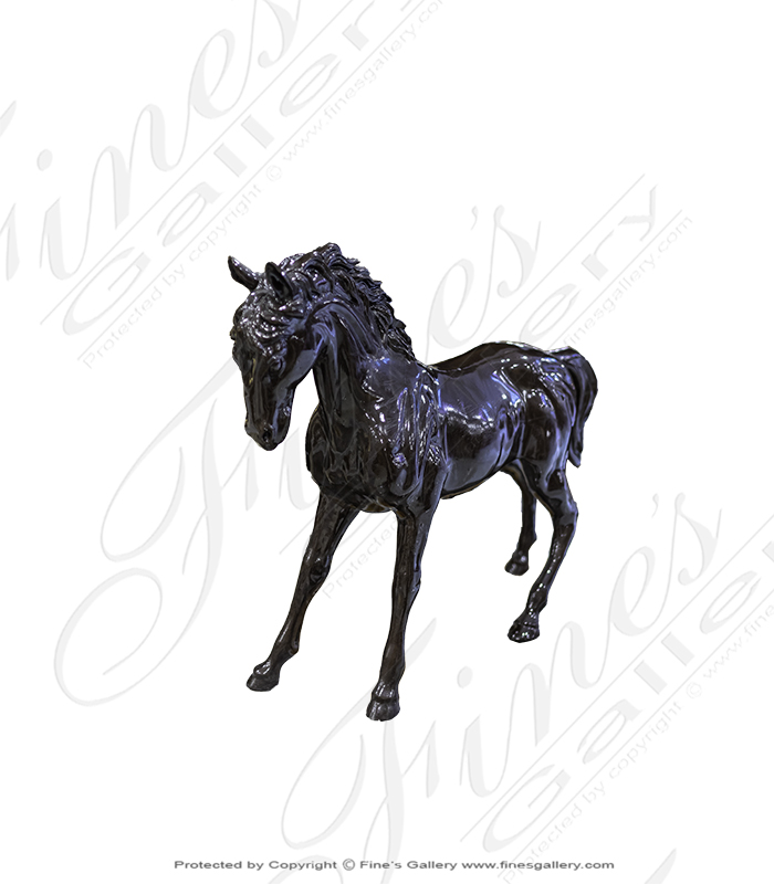Regal Bronze Horse Statue