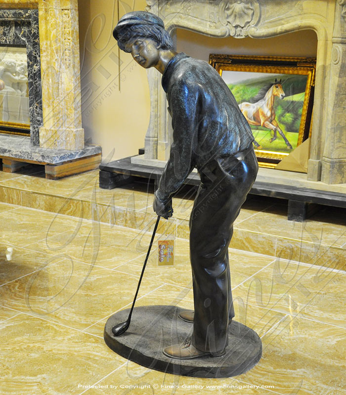 Bronze Golfer Statue