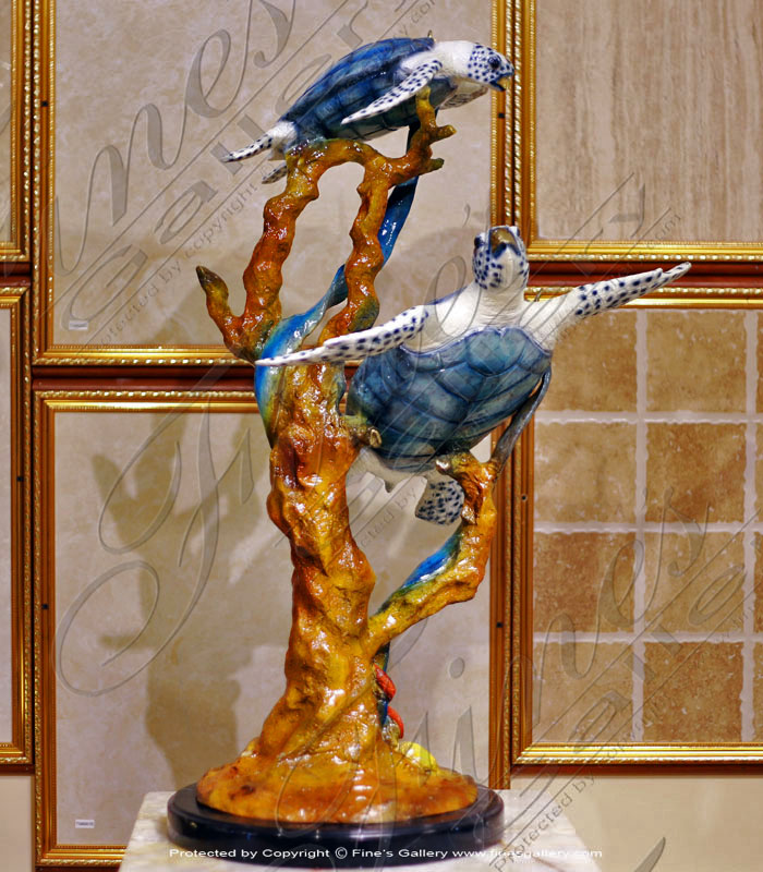 Bronze Sea Turtles Sculpture
