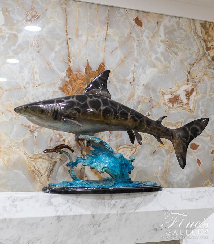 Great White Shark Bronze Statue