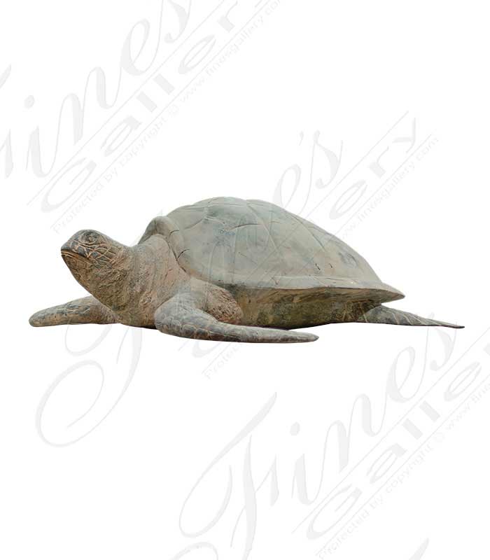 Green Sea Turtle Bronze Statue