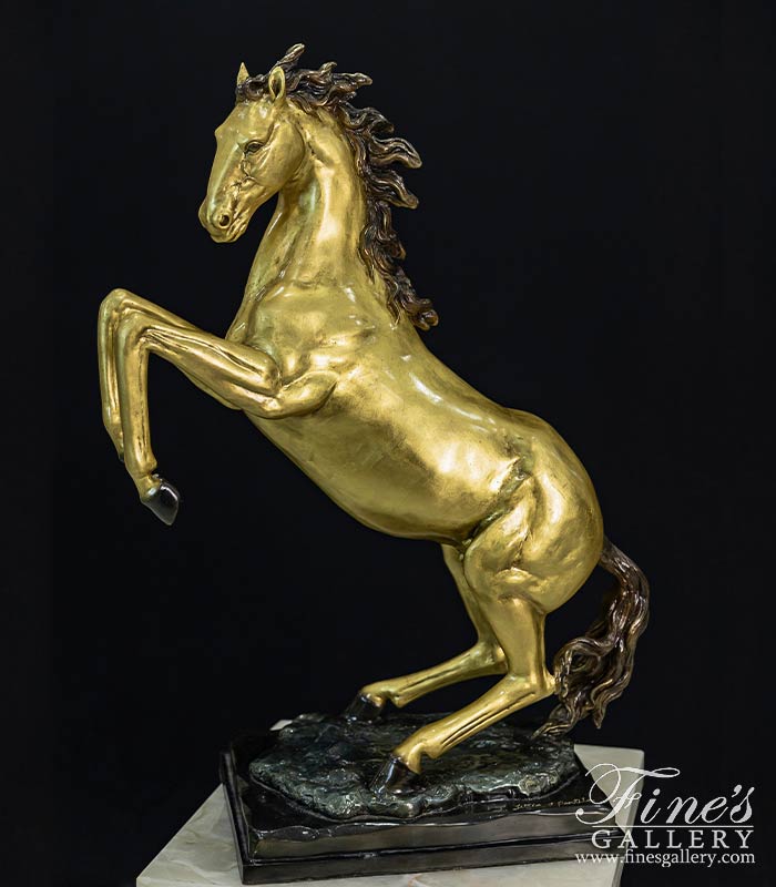 24kt Gold Gilt Bronze Horse
