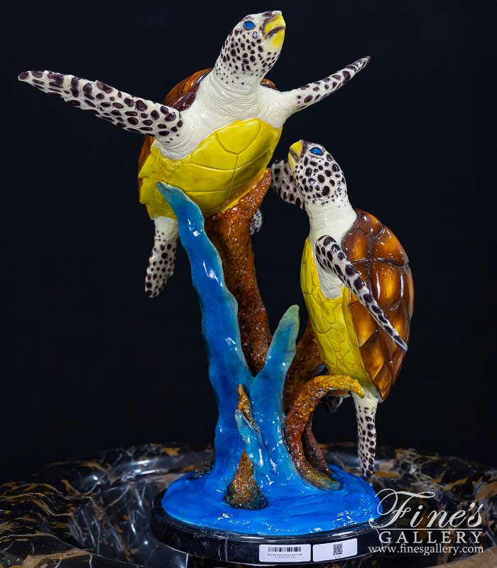 Vibrant Bronze Sea Turtles